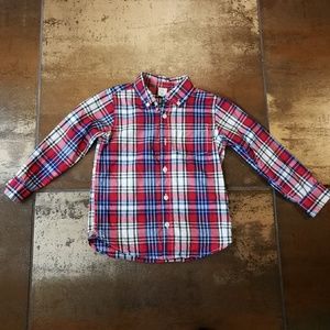 Gap 5T Button Down Cotton Plaid Shirt
